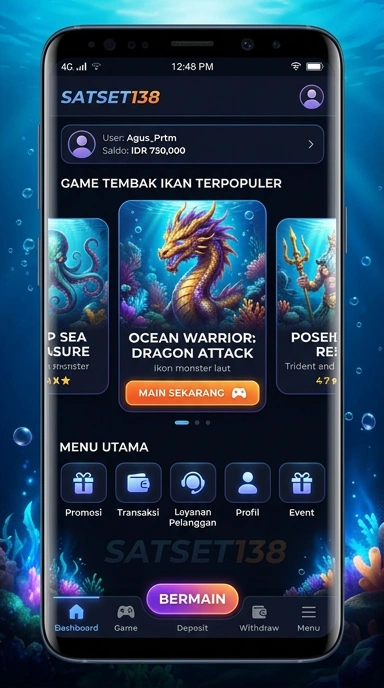 Cuplikan layar menu unduhan satset138 untuk perangkat Android